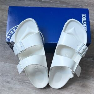 Birkenstock White Arizona Eva Double-Strap Sandals NIB